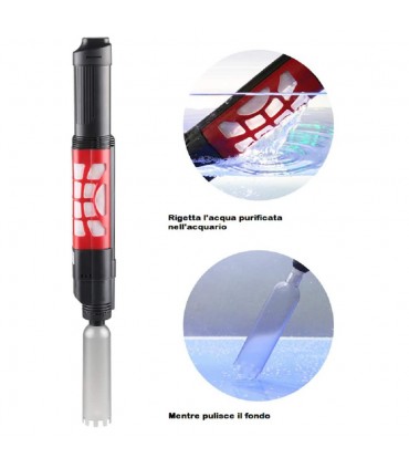 ASPIRADOR SIFÓN PARA LIMPIEZA DE FONDOS ACUARIO (Cable) HXS-01